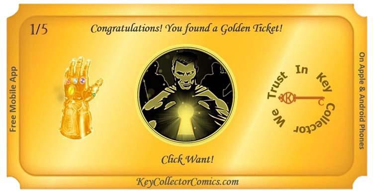 Key Collector Comics Celebrates Avengers Infinity War With Golden Tickets