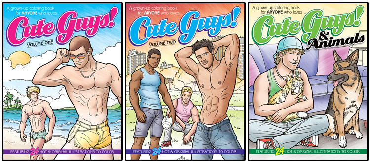 Cute Guys Coloring Books By Boy Meets Hero Artist