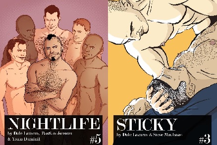 Gay Erotic Comics: Nightlife #5 & Sticky #3