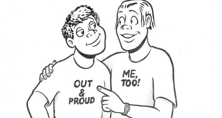 Howard Cruse “Gay Love” Exhibit At Comic Art Factory